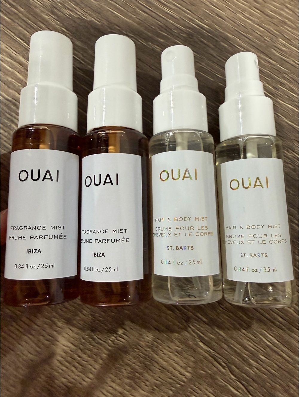 4 x OUAI Mist Bundle St. Barts Ibiza NEW